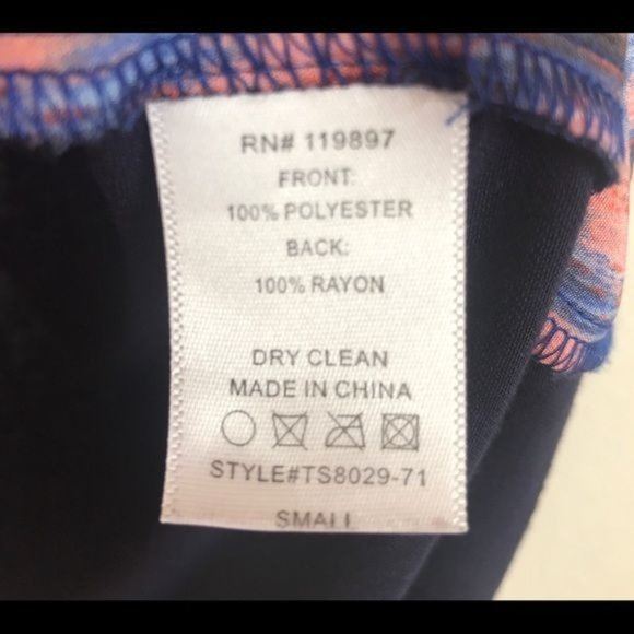 Collective Concepts Print Tunic in Pink/Blue  - Size Small - Picture 5 of 6